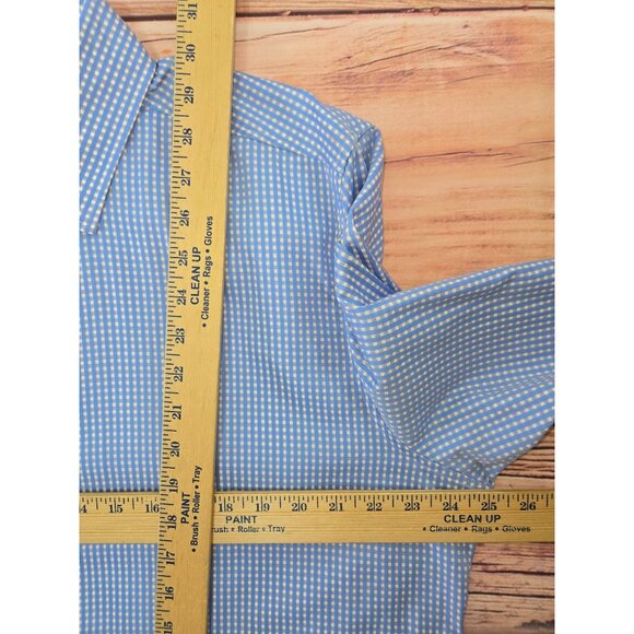 Robert Graham 2XL Mens Tailored Fit Gingham Blue & White Button-Down Shirt - Picture 8 of 8